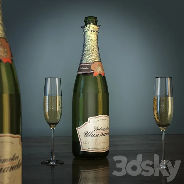 champagne 3DModel champagne 3DModel