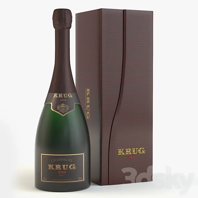 Champagne with box 3DModel