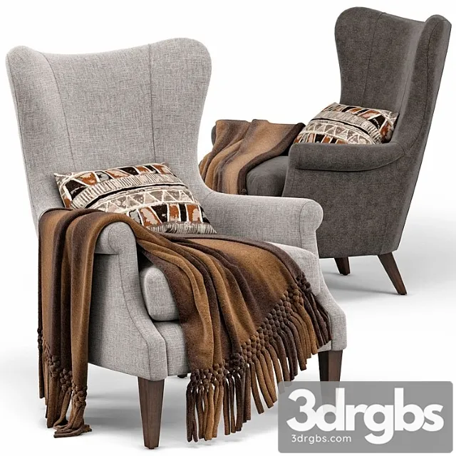 Champlain wingback upholstered armchair