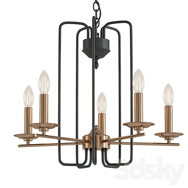 Chandelier 0190CL 5BK 3D Model Chandelier 0190CL 5BK 3D Model