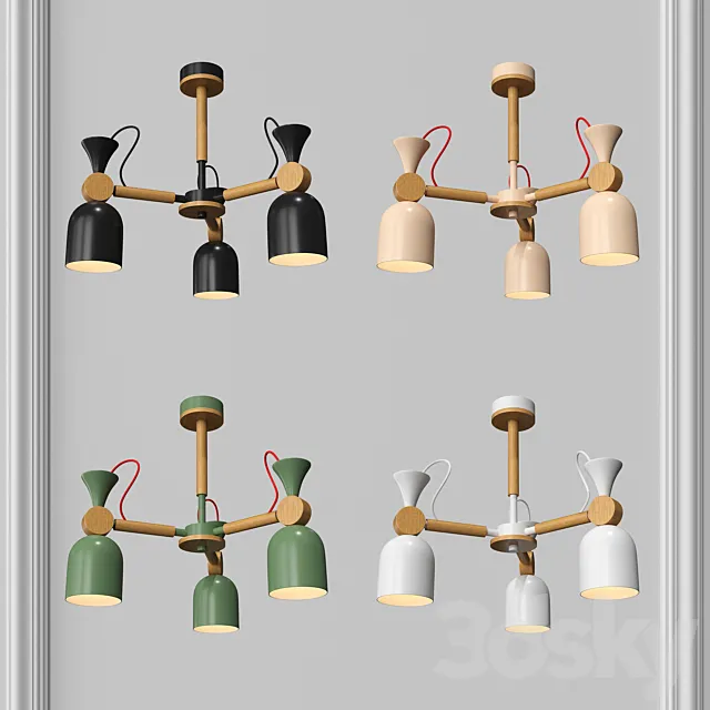 Chandelier 60366 from the Monte Collection by NB Light 3D Model Chandelier 60366 from the Monte Collection by NB Light 3D Model