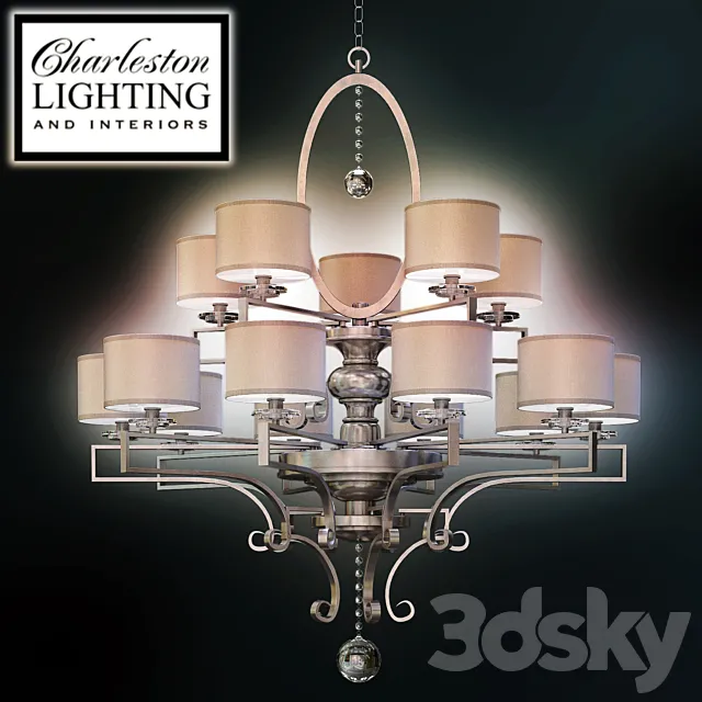 Chandelier _ Charleston lighting _ 000658 3DModel Chandelier _ Charleston lighting _ 000658 3DModel