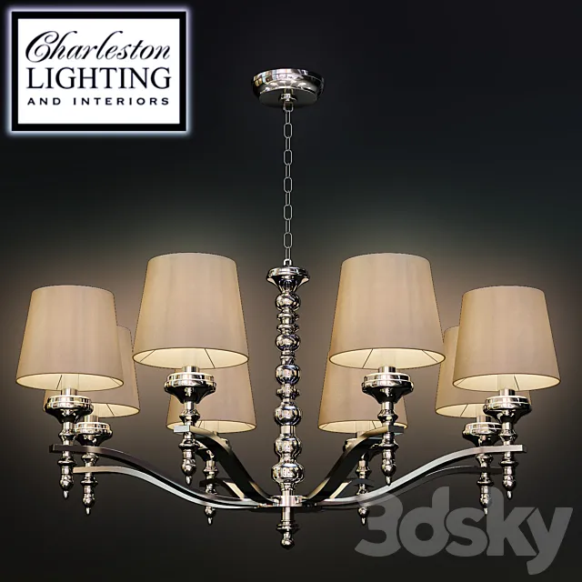 Chandelier _ Charleston lighting_019946 3D Model Chandelier _ Charleston lighting_019946 3D Model