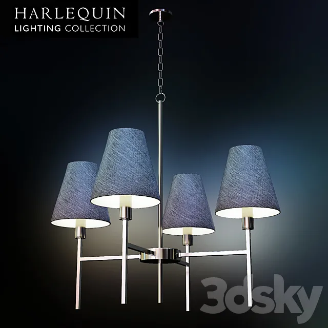 Chandelier _ Harlequin lighting _ Lucerne 4LT 3DModel Chandelier _ Harlequin lighting _ Lucerne 4LT 3DModel
