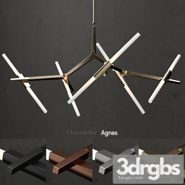 Chandelier agnes 10 lights 4 colors 3D Model Download