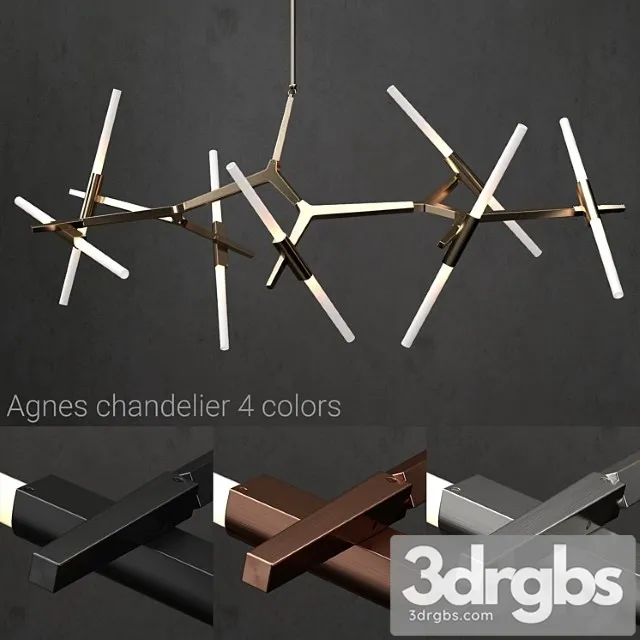 Chandelier agnes 14 lights 4 colors 3D Model Download