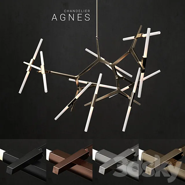 Chandelier agnes 20 lights 3DModel