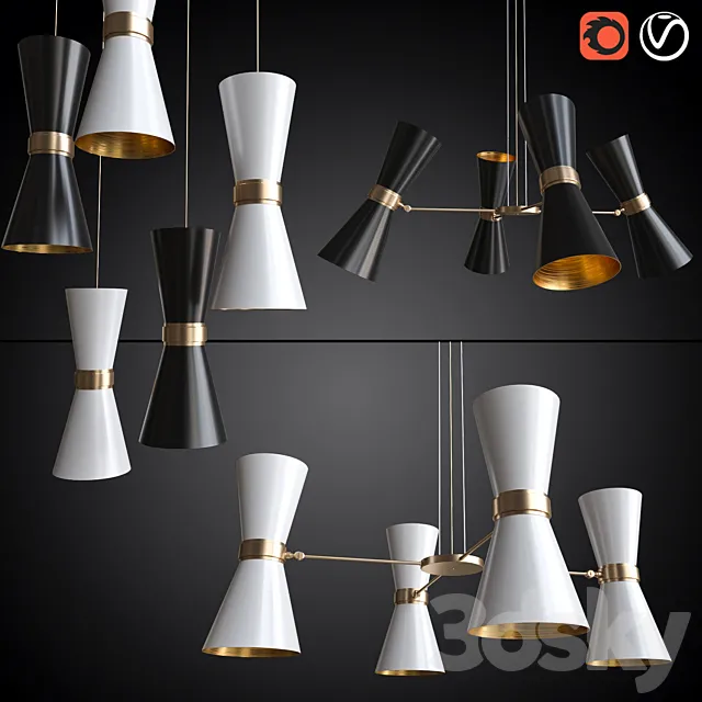 Chandelier and pendants CAIRO MULLAN 3DModel Chandelier and pendants CAIRO MULLAN 3DModel