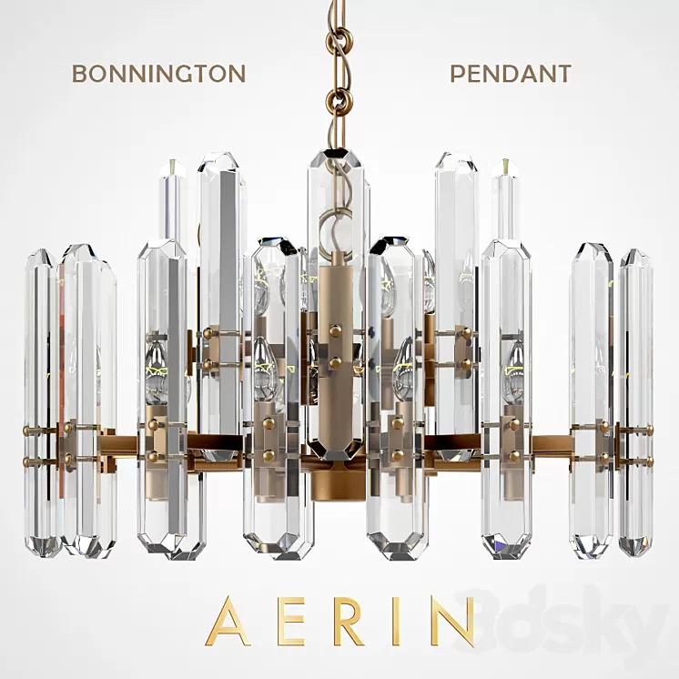 Chandelier and sconces Aerin Bonnington 3D Model Chandelier and sconces Aerin Bonnington 3D Model