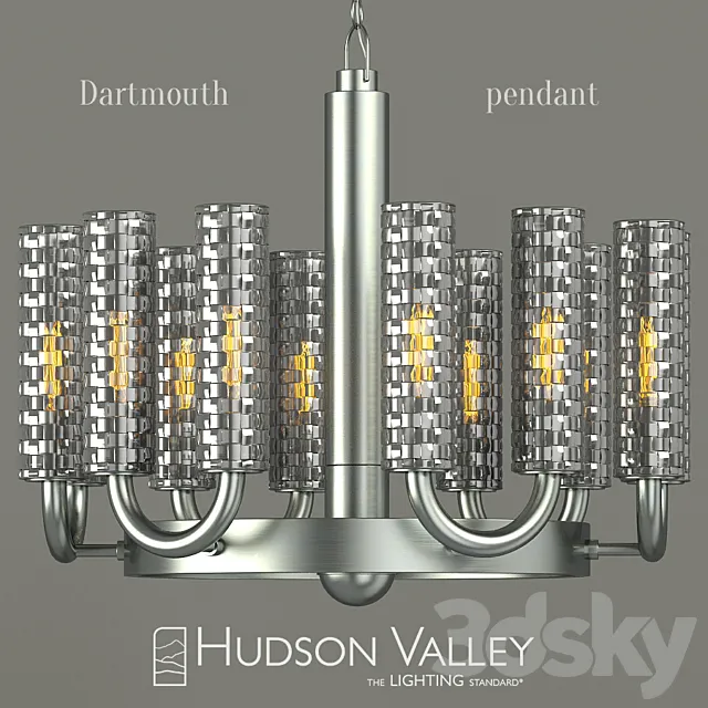 Chandelier and sconces Hudson Valley Dartmouth 3D Model Chandelier and sconces Hudson Valley Dartmouth 3D Model