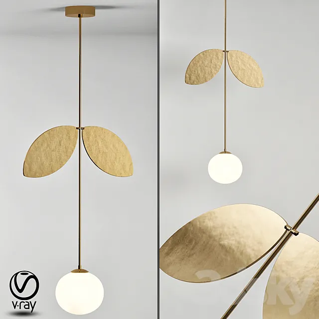 Chandelier Areti Plant Pendant 3D Model Chandelier Areti Plant Pendant 3D Model