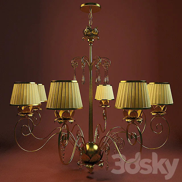 Chandelier art. 1376_6F 3D Model Chandelier art. 1376_6F 3D Model