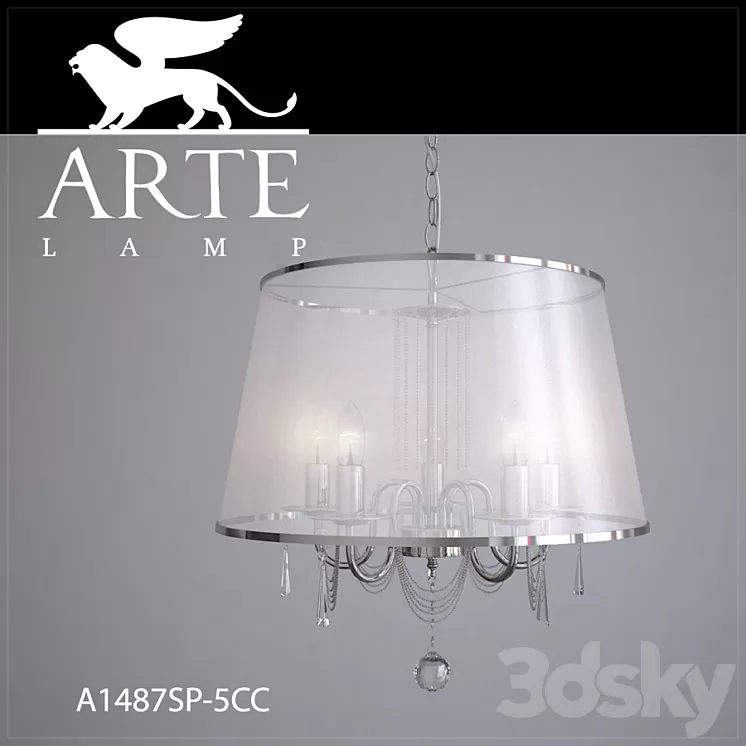 Chandelier ARTE LAMP A1487SP-5CC 3D Model Chandelier ARTE LAMP A1487SP-5CC 3D Model