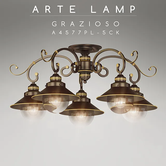 CHANDELIER ARTE LAMP A4577PL-5CK GRAZIOSO 3DModel CHANDELIER ARTE LAMP A4577PL-5CK GRAZIOSO 3DModel