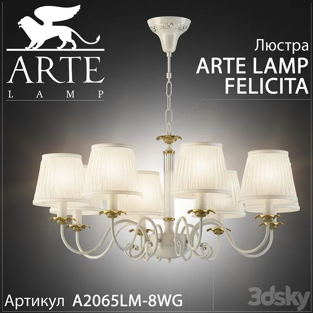 Chandelier arte lamp Felicita A2065LM-8WG 3D Model Chandelier arte lamp Felicita A2065LM-8WG 3D Model