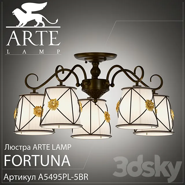 Chandelier Arte Lamp Fortuna A5495PL-5BR 3DModel Chandelier Arte Lamp Fortuna A5495PL-5BR 3DModel