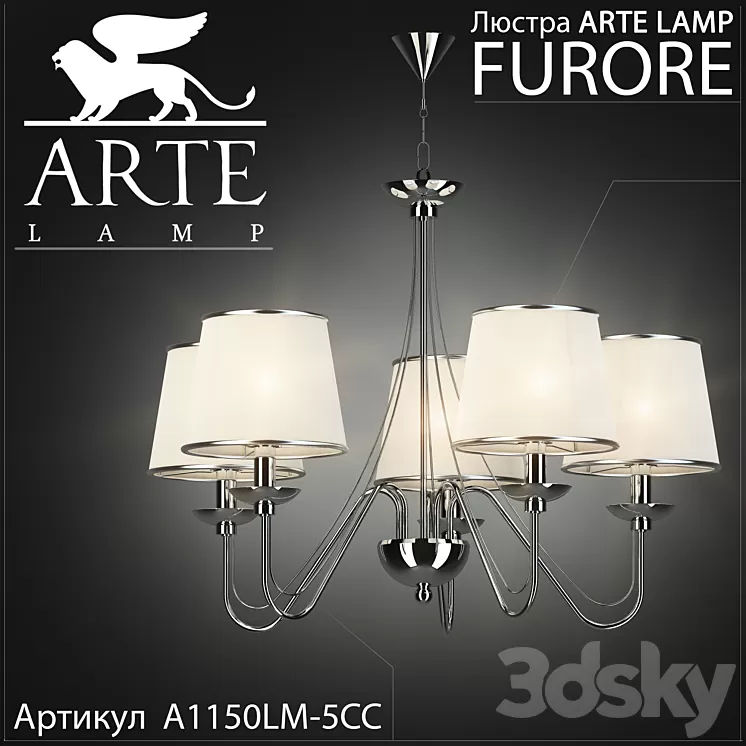 chandelier Arte lamp Furore A1150LM-5CC 3D Model