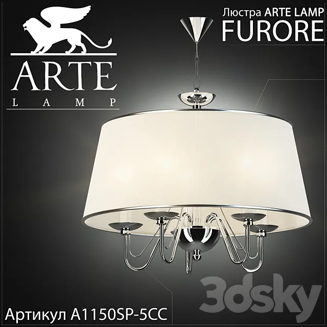 chandelier Arte lamp Furore A1150SP-5CC 3DModel chandelier Arte lamp Furore A1150SP-5CC 3DModel