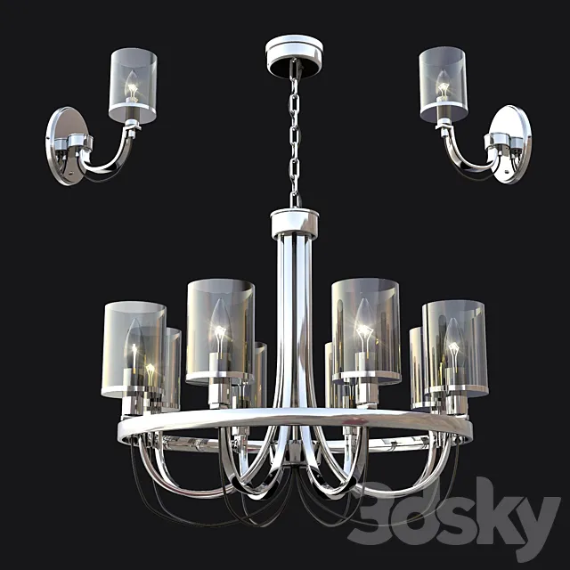 Chandelier Arte Lamp Ombra 3DModel Chandelier Arte Lamp Ombra 3DModel