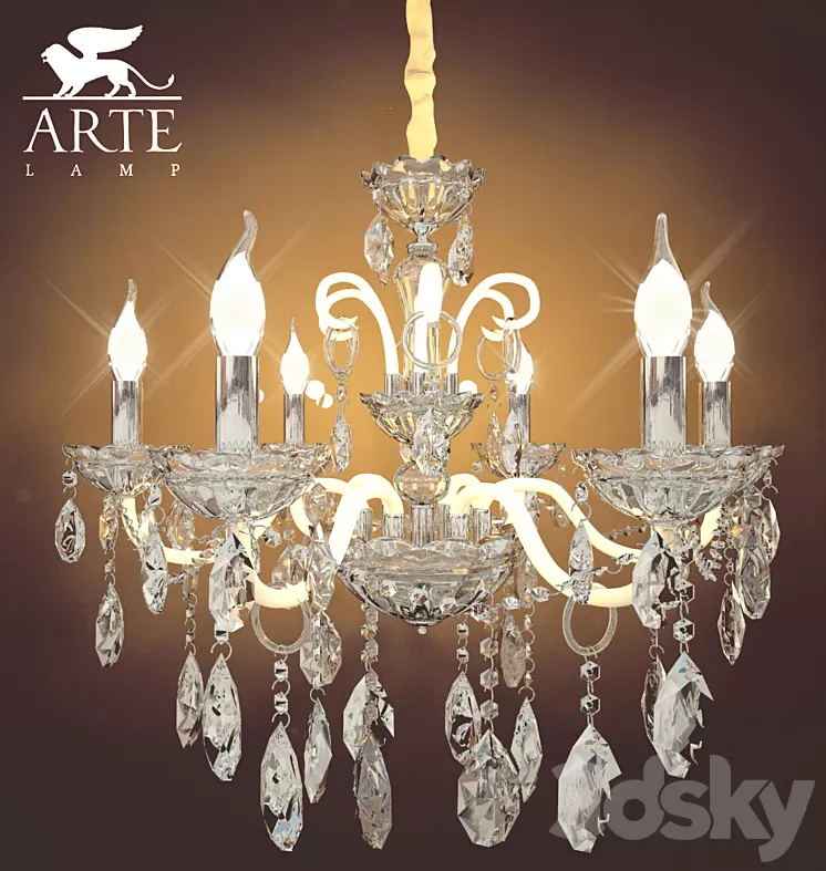 Chandelier Arte Lamp Tesoro A8202LM-6CC 3D Model
