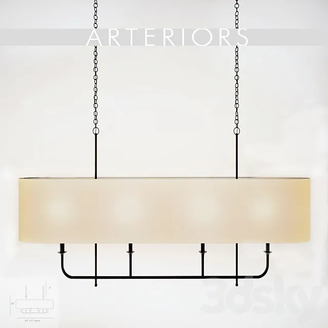 Chandelier arteriors Beatty Chandelier 3D Model Chandelier arteriors Beatty Chandelier 3D Model