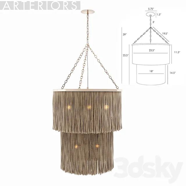 Chandelier Arteriors James Chandelier 3D Model Chandelier Arteriors James Chandelier 3D Model