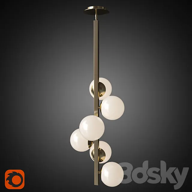 Chandelier Atom Pendant 3D Model Chandelier Atom Pendant 3D Model