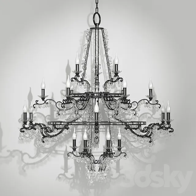Chandelier Baga Morgana 3D Model Chandelier Baga Morgana 3D Model