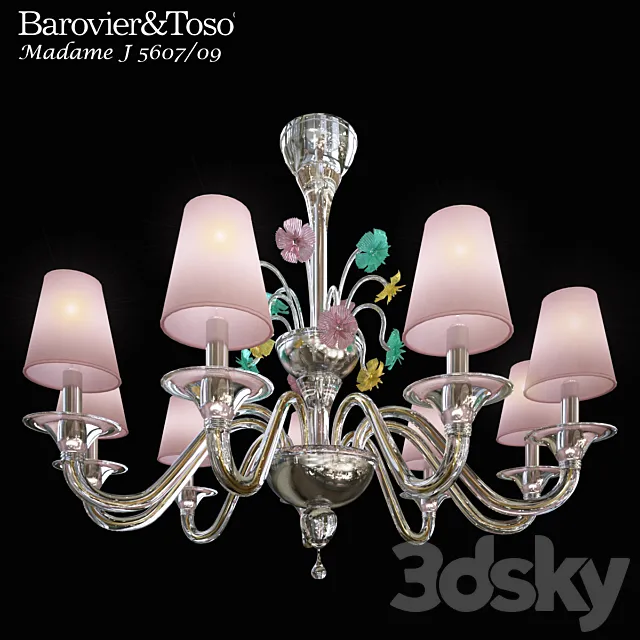 Chandelier Barovier & Toso Madame J 5607_09 3DModel Chandelier Barovier & Toso Madame J 5607_09 3DModel