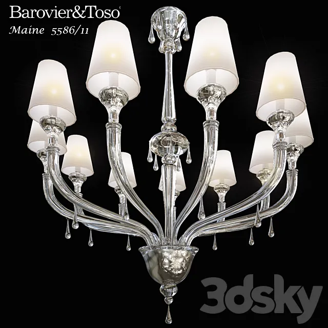 Chandelier Barovier & Toso Maine 5586_11 3D Model