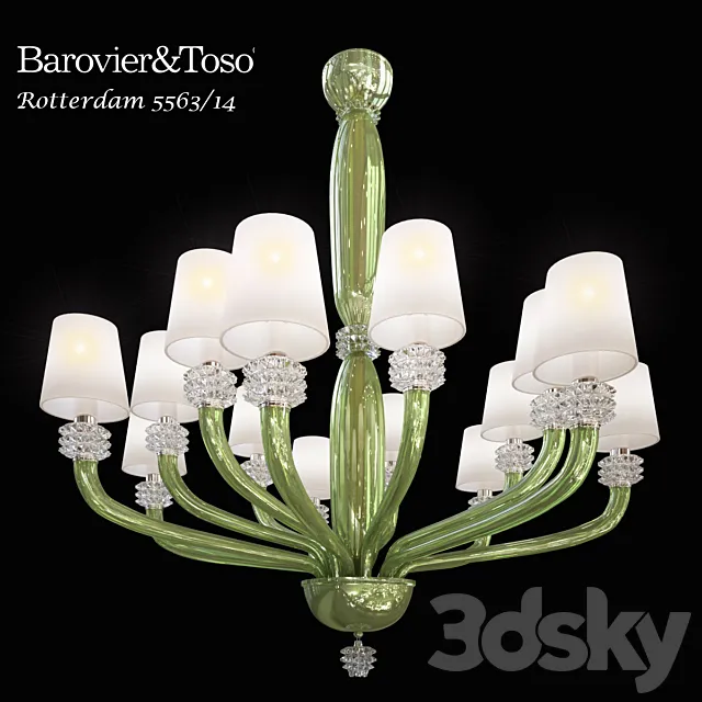 chandelier Barovier & Toso Rotterdam 5563_14 3DModel