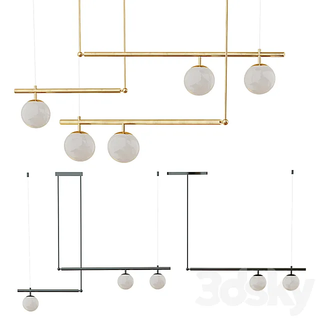 Chandelier barra lampatron 3D Model