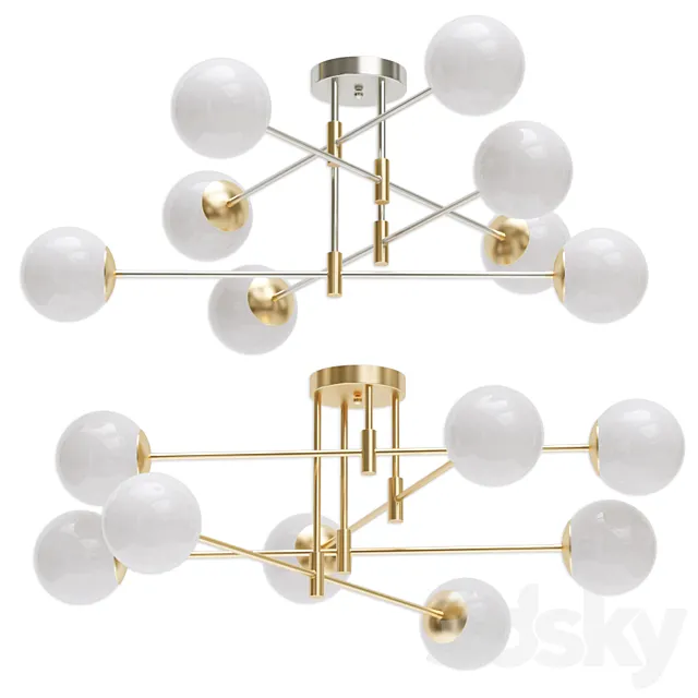 Chandelier Beckley Lampatron In a modern style 3D Model