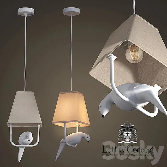 Chandelier Bird 1 3DModel Chandelier Bird 1 3DModel