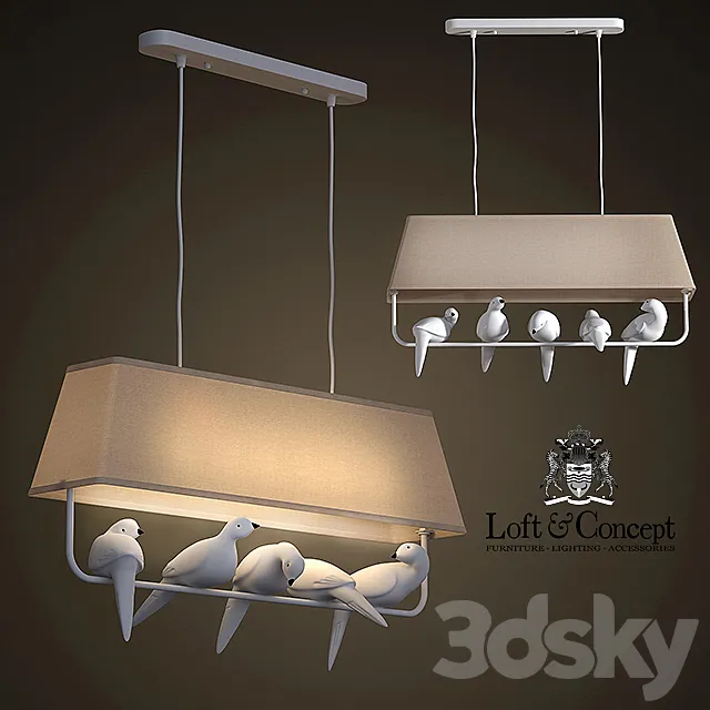 Chandelier Bird 5 3DModel Chandelier Bird 5 3DModel