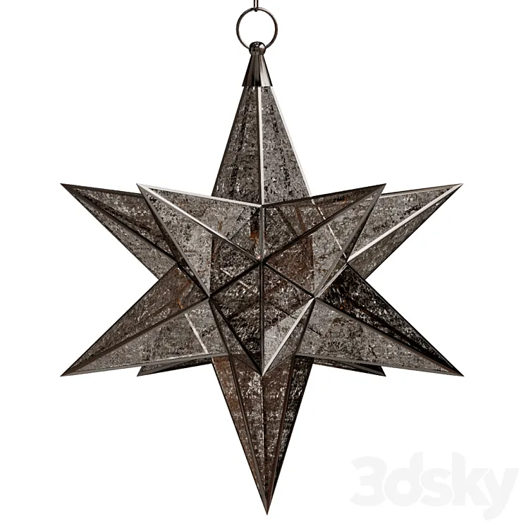 Chandelier black star 3D Model Free Download