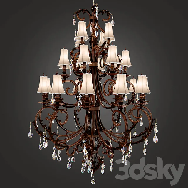 Chandelier Bliss L’Arte Luce 3D Model Chandelier Bliss L’Arte Luce 3D Model