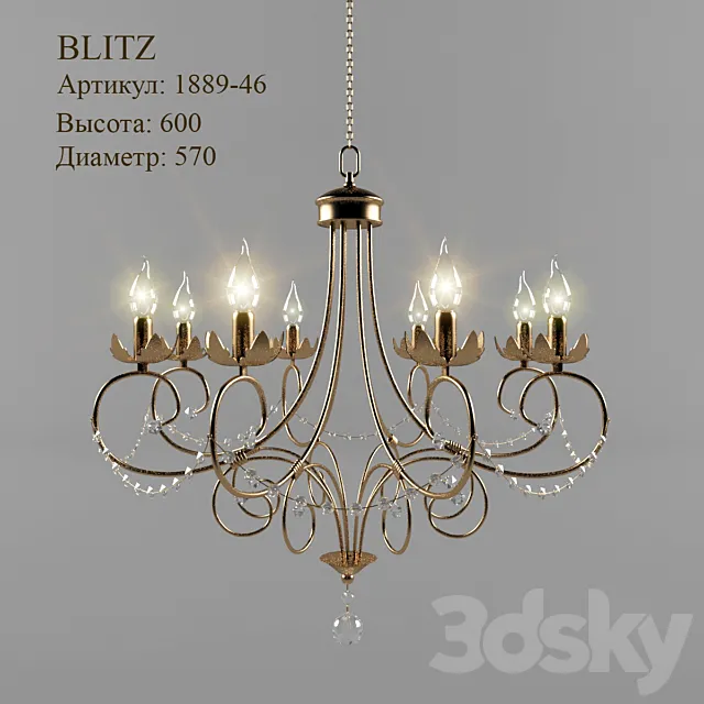 Chandelier Blitz 1889-46 3D Model Chandelier Blitz 1889-46 3D Model