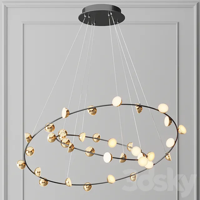 Chandelier Bloom Two Rings 3DModel