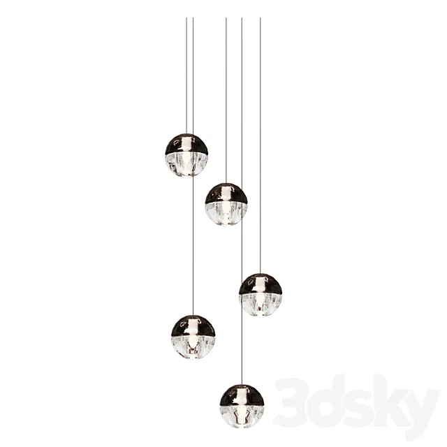 Chandelier Boccia 14.5 Five Light Fixture Suspension Lamp 3D Model Chandelier Boccia 14.5 Five Light Fixture Suspension Lamp 3D Model