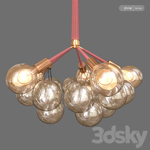 Chandelier Bubble Glass by Romatti 3D Model Chandelier Bubble Glass by Romatti 3D Model