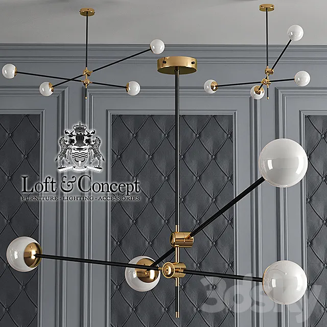 Chandelier Bullarum Si-4 Chandelier 3DModel