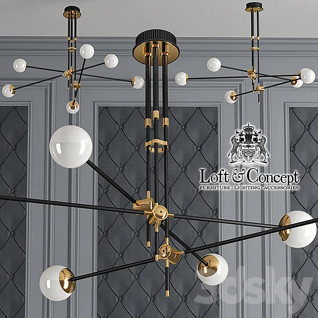 Chandelier Bullarum Si-6 Chandelier 3D Model Chandelier Bullarum Si-6 Chandelier 3D Model