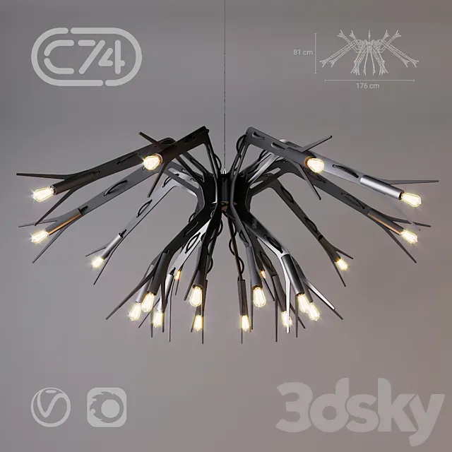 Chandelier C74 – DADDY LONGLEGS XL 3DModel Chandelier C74 – DADDY LONGLEGS XL 3DModel
