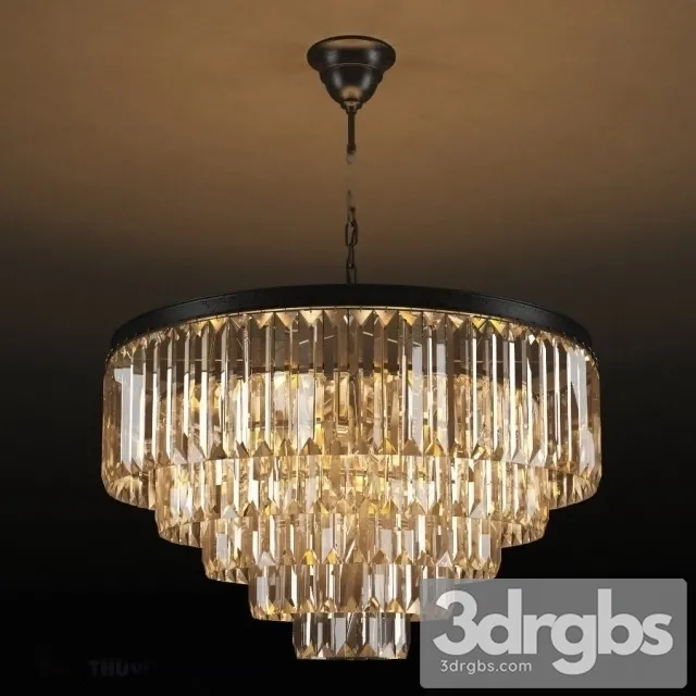 Chandelier CH015 19 ABG 3D Model Download
