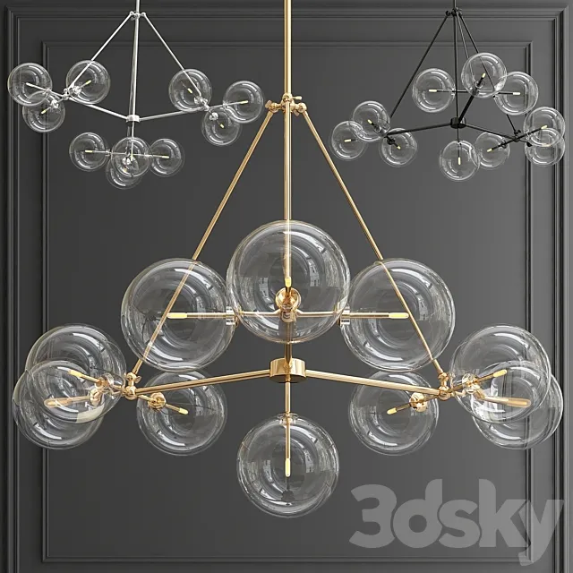 Chandelier Chandelier Bermude Bronze 3D Model