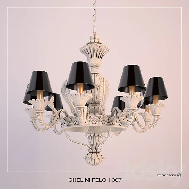 Chandelier Chelini FELO 1067 3D Model Chandelier Chelini FELO 1067 3D Model