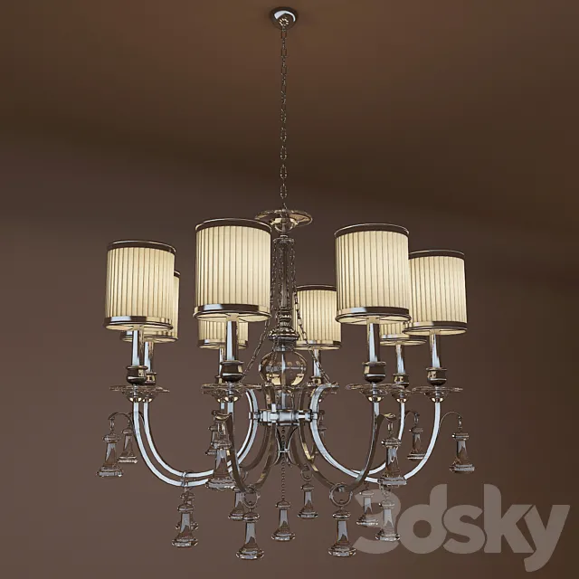 Chandelier China. 24301-8 RD 3D Model Chandelier China. 24301-8 RD 3D Model