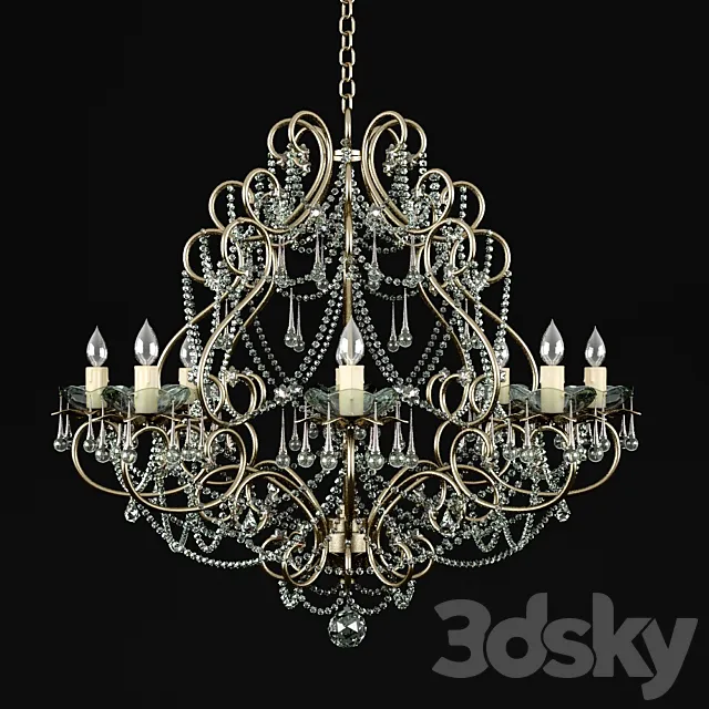 Chandelier Chinese manufacturer 3D Model Chandelier Chinese manufacturer 3D Model