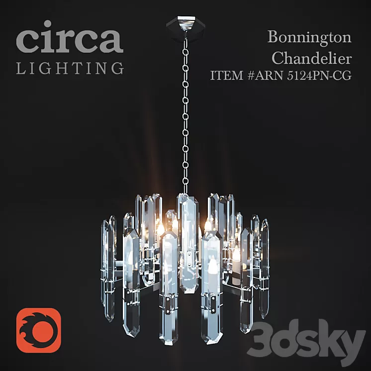 Chandelier Circa Bonnington Chandelier 3D Model Chandelier Circa Bonnington Chandelier 3D Model